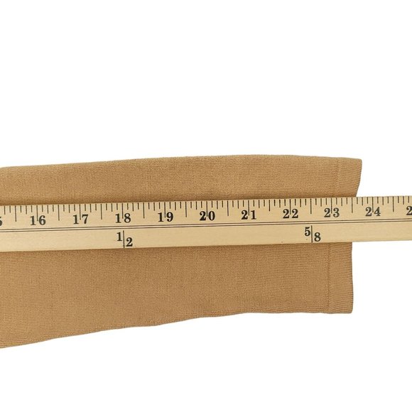 Lisa International Wool Vest Mock Neck Knit Top Set M Faux Fur Trim Brown Tan - Picture 9 of 16